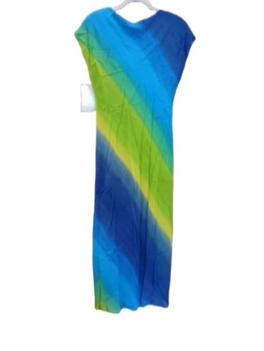 NWT R.J. Collection By Chelsea Rousso Maxi Shift Dress | Blue- Green - Picture 2 of 12